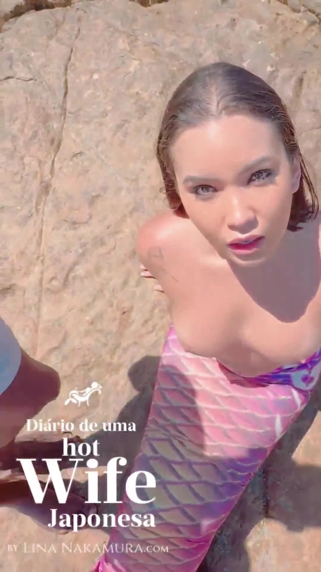 Lina Nakamura fudendo gostoso anal com um cara na praia